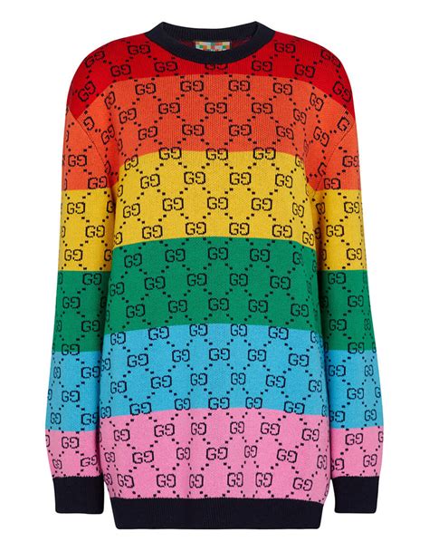 gucci multicolor sweater|Gucci color sweater.